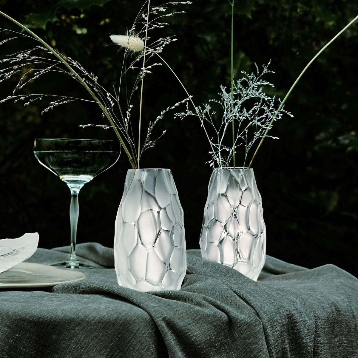 Lalique Silex Small Vase, alternate view