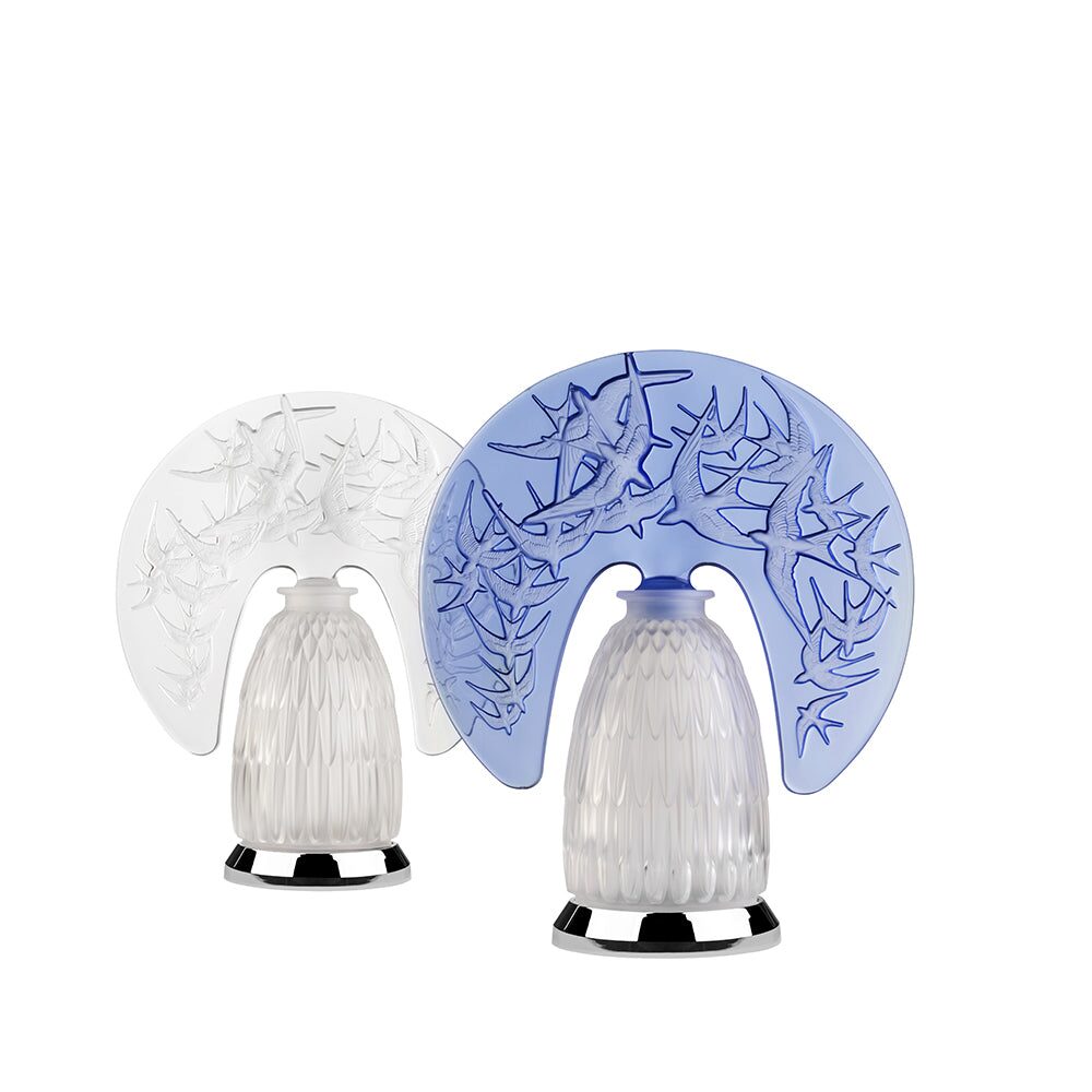 Lalique Swallows Lamp, alternate view