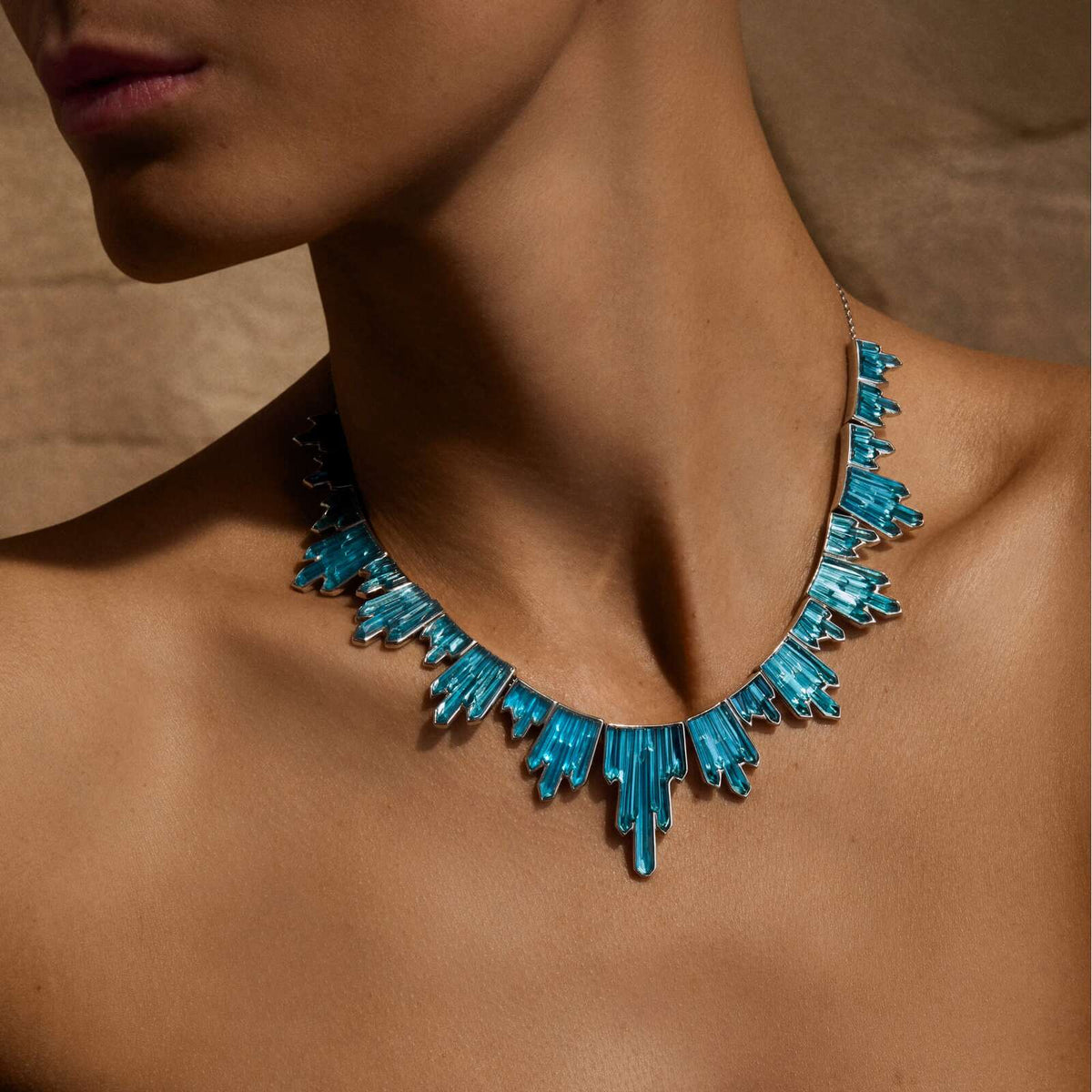 Lalique Terramineral Necklace 21 Crystals, alternate view