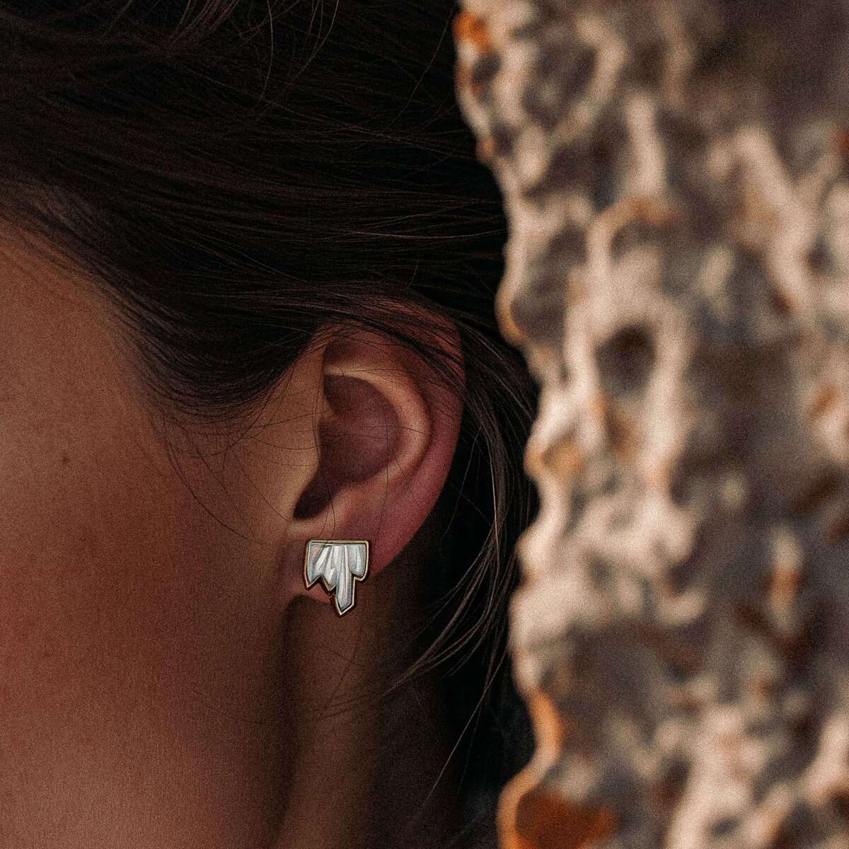 Lalique Terramineral Stud Earrings, alternate view