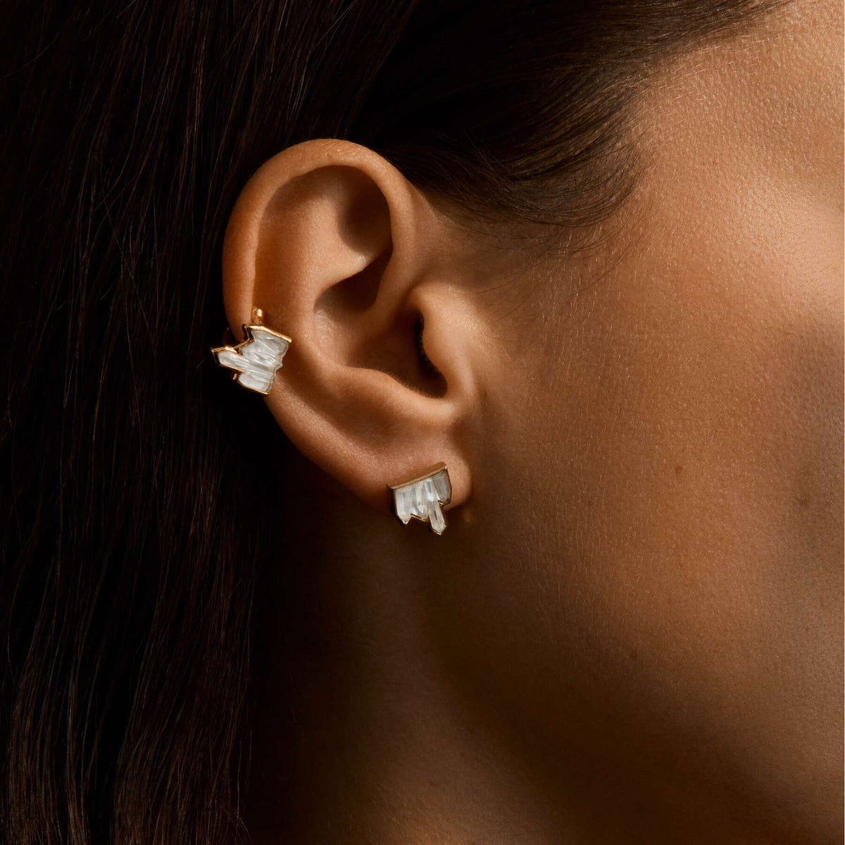 Lalique Terramineral Stud Earrings, alternate view