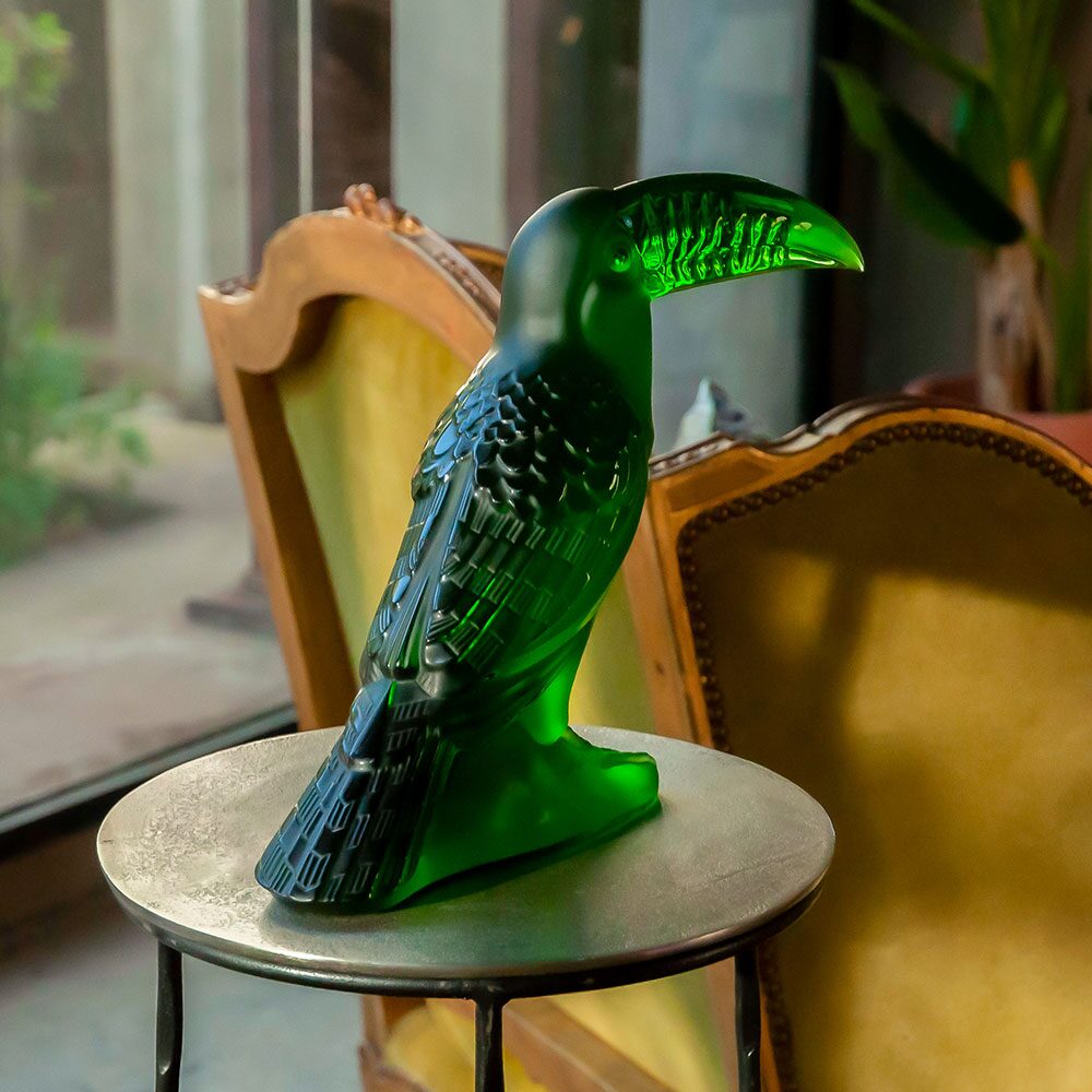 Lalique Toucan Sculpture, alternate view