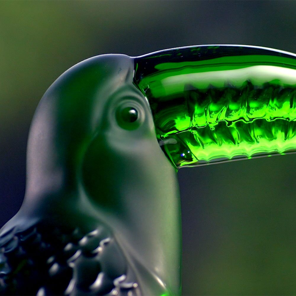 Lalique Toucan Sculpture, alternate view
