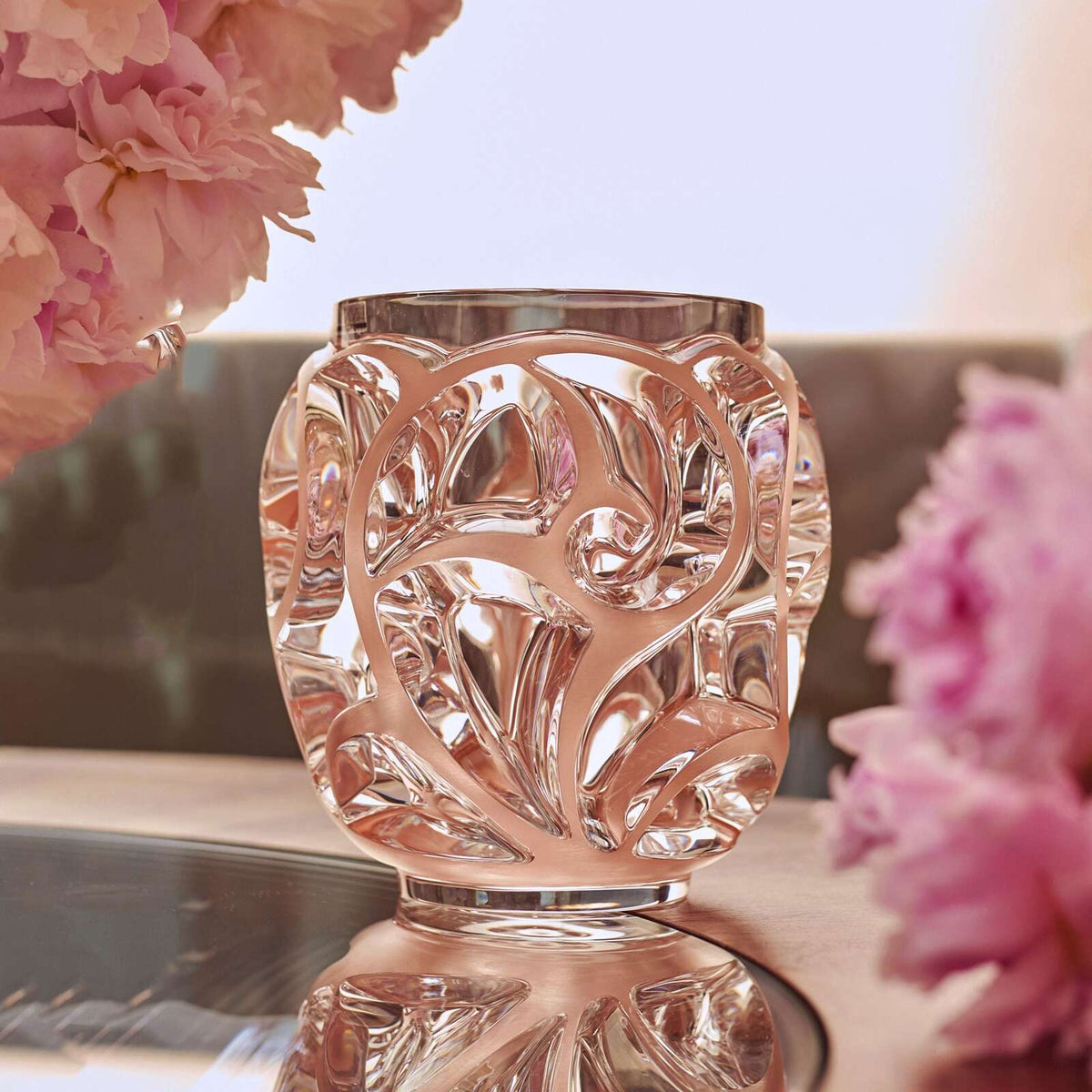 Lalique Tourbillons Small Vase, alternate view