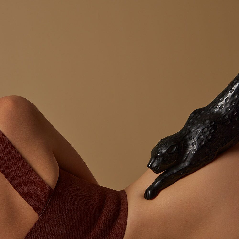 Lalique Zeila Panther Large Sculpture, alternate view
