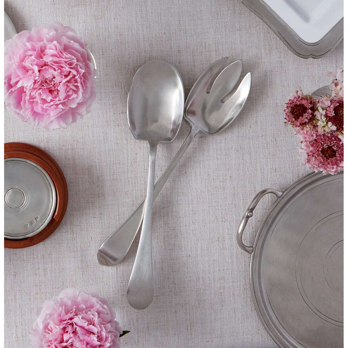 Match Pewter Aria Salad Set Salad Server, alternate view