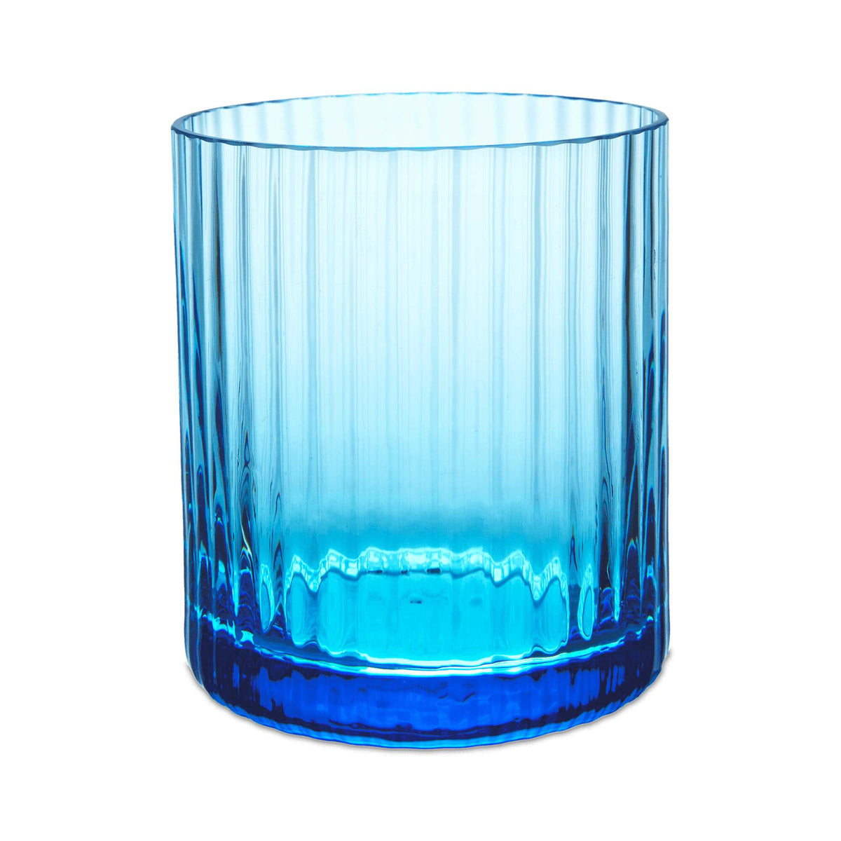 Match Pewter Bembo Rocks Glass — Aqua Sky, Pleat