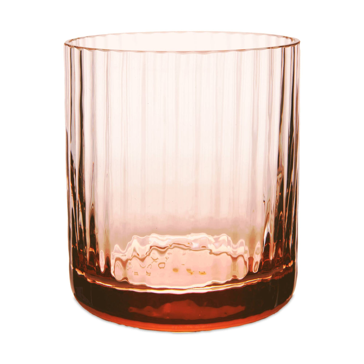 Match Pewter Bembo Rocks Glass — Rose Quartz, Pleat