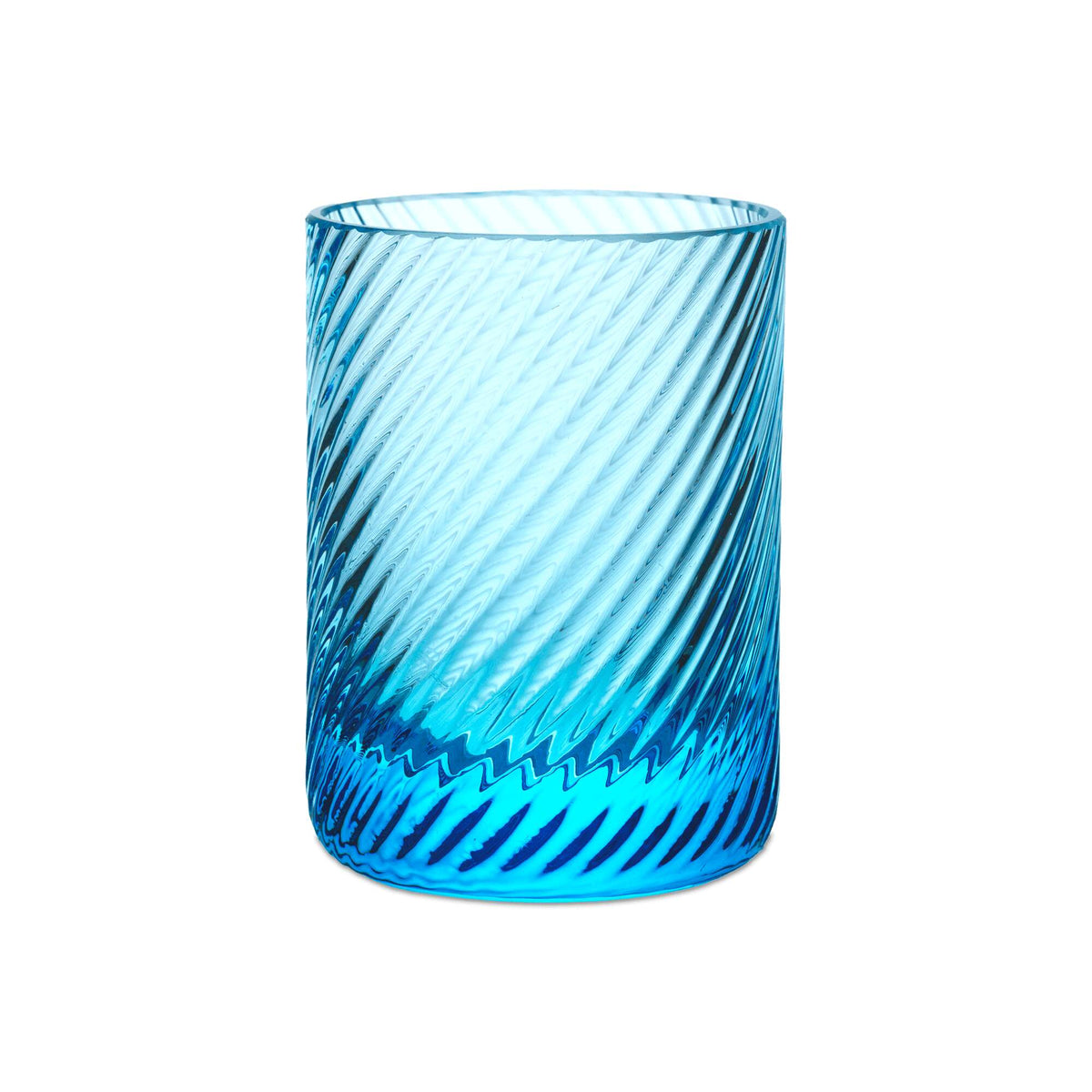 Match Pewter Bembo Shot Glass/Votive Holder — Aqua Sky, Twist