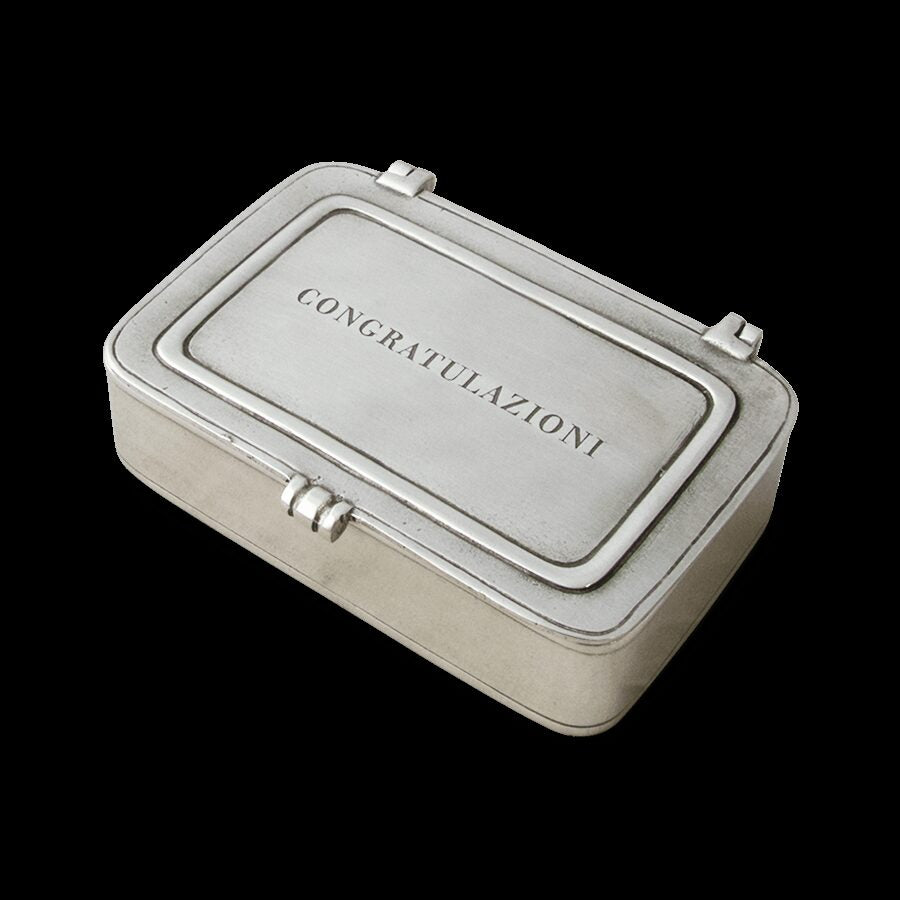 Match Pewter “Congratulazioni” Box — Large