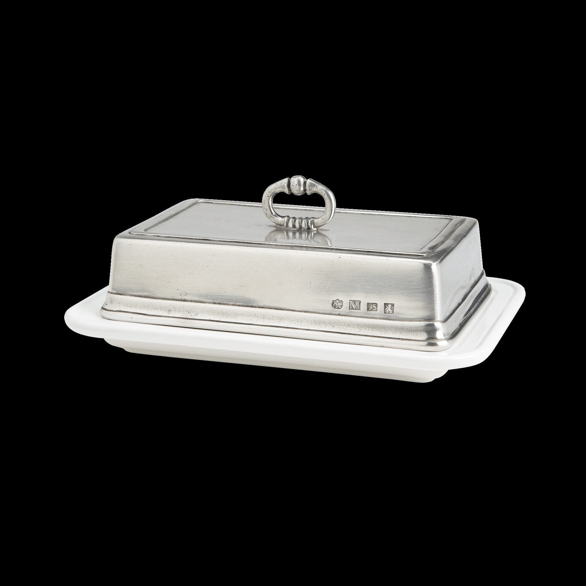Match Pewter Convivio Double Butter Dish β Complete Butter Dish