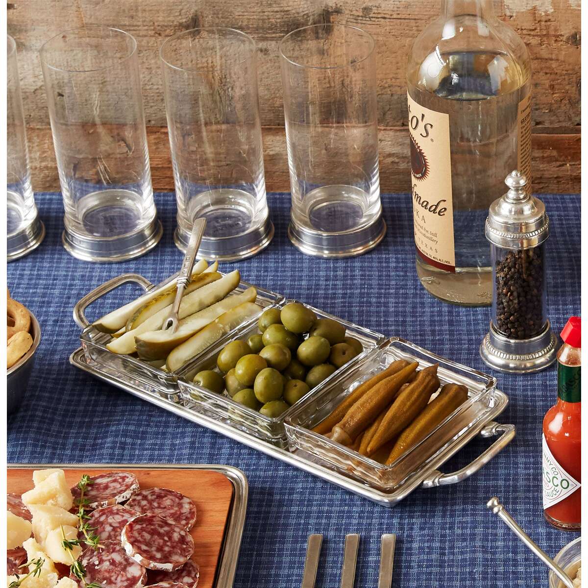 Match Pewter Crudité Tray, alternate view