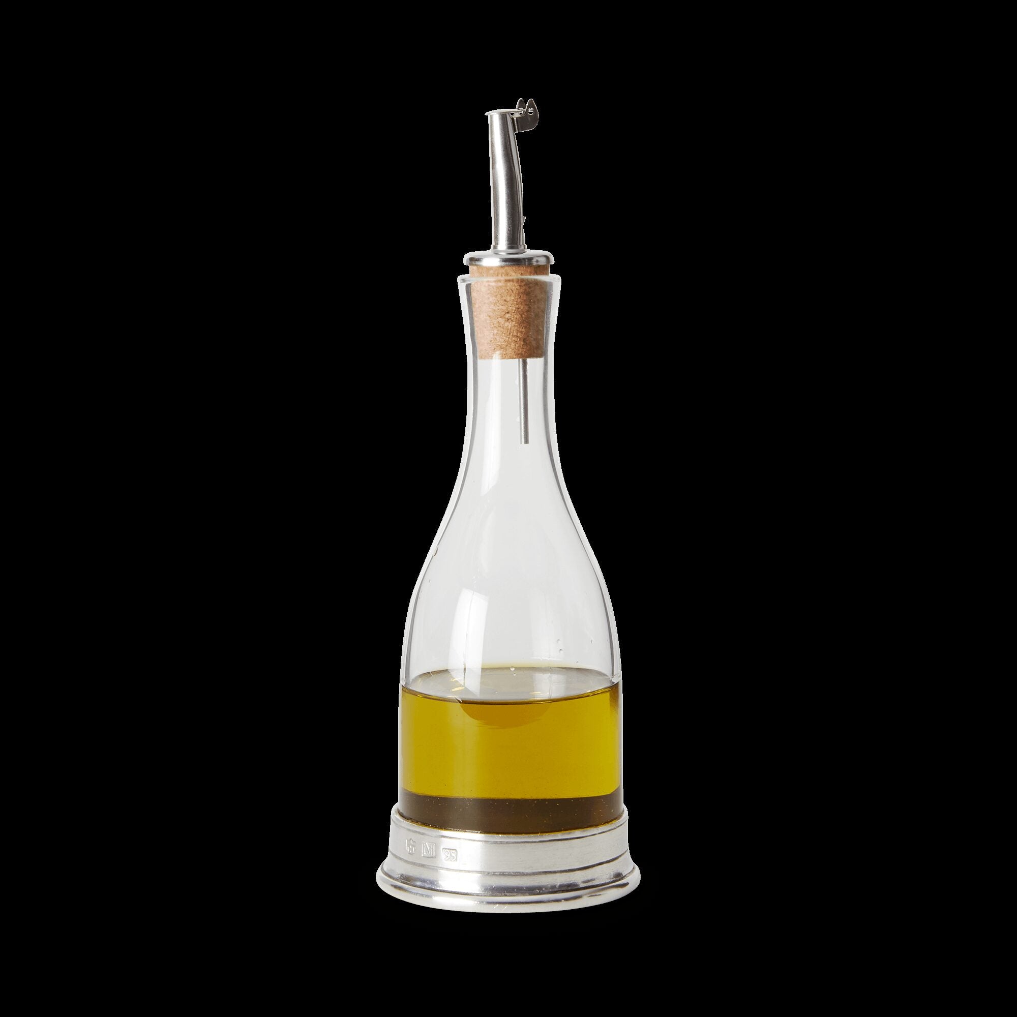 Match Pewter Cruet with Cork Dispenser Condiment Pot