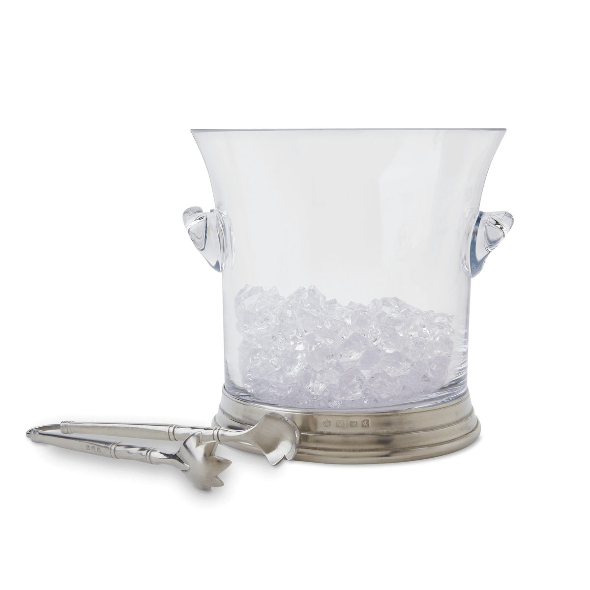 Match Pewter Crystal Ice Bucket with Handles, alternate view
