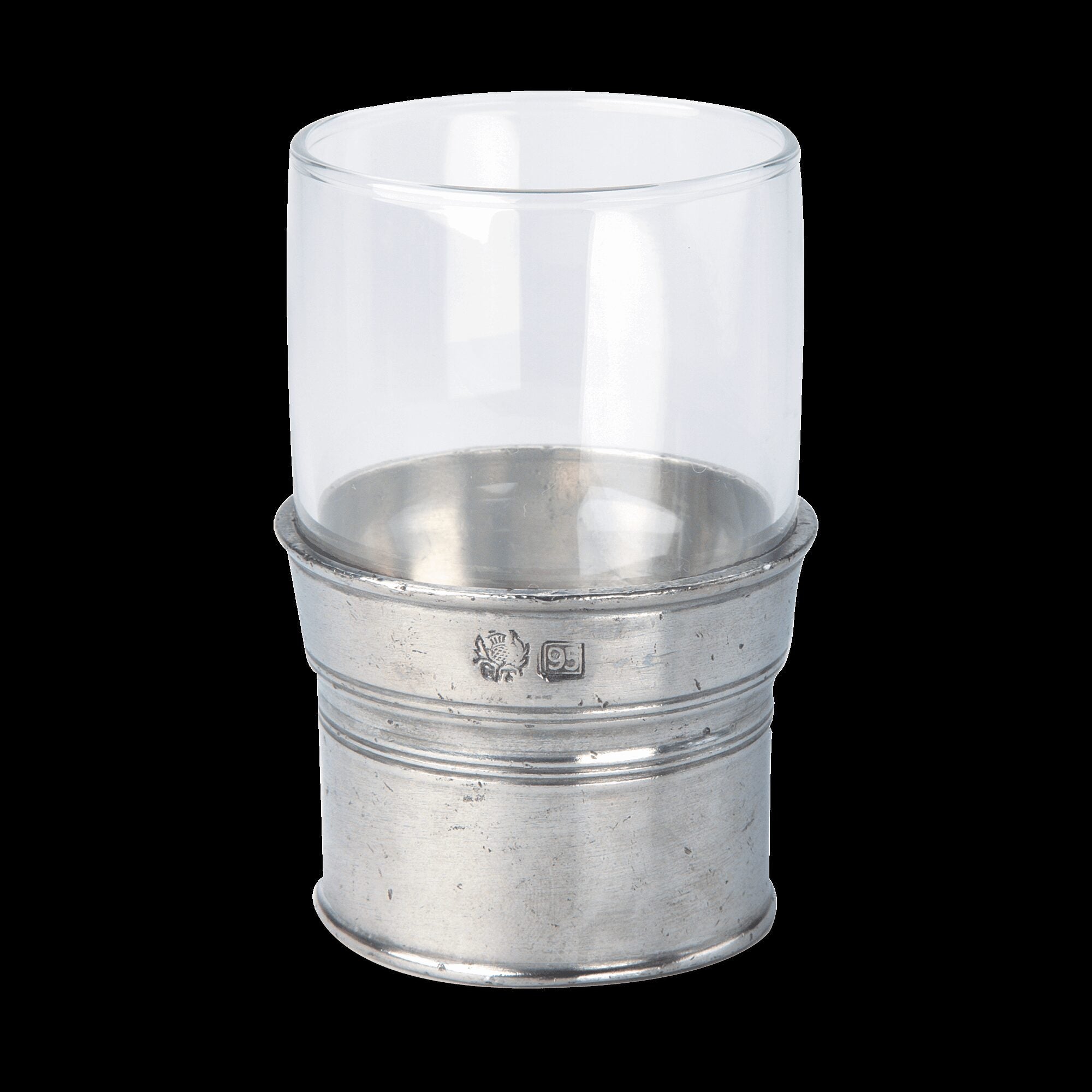 Match Pewter Drinking Cup Tumbler β Glass Cup Insert Only