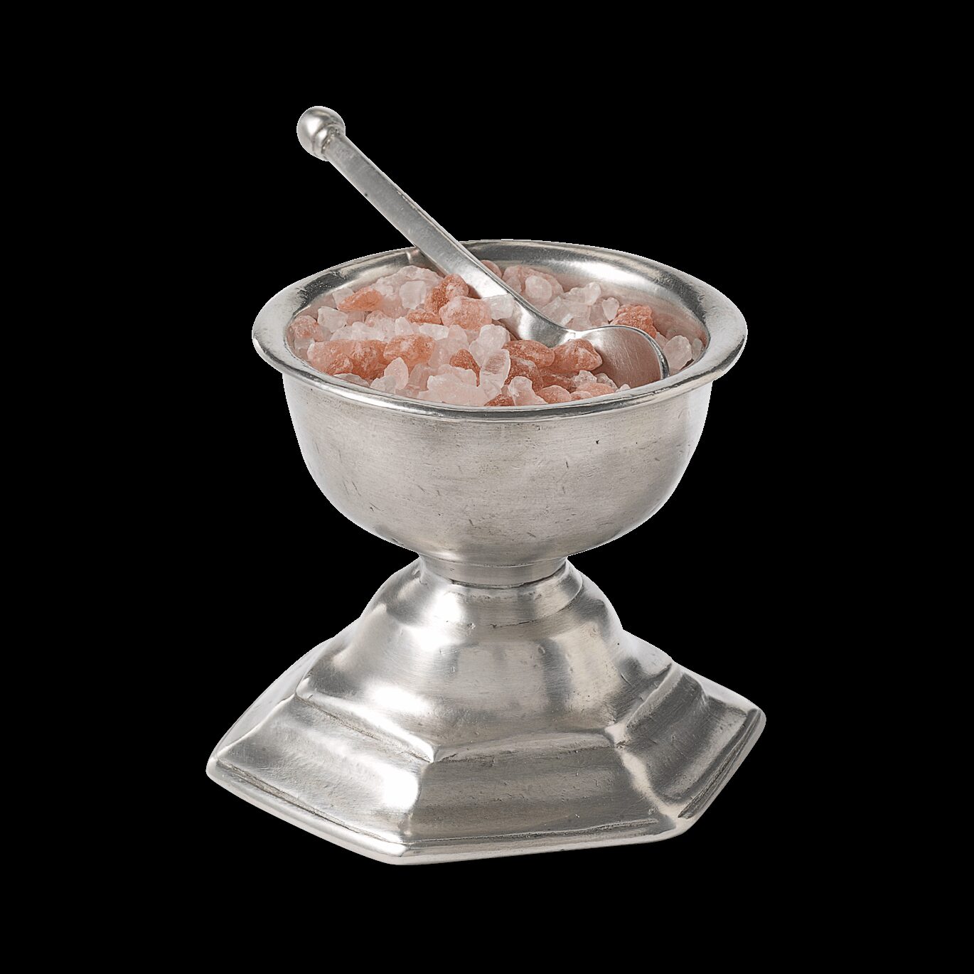Match Pewter Footed Salt Cellar with Spoon Salt & Pepper Shaker Set