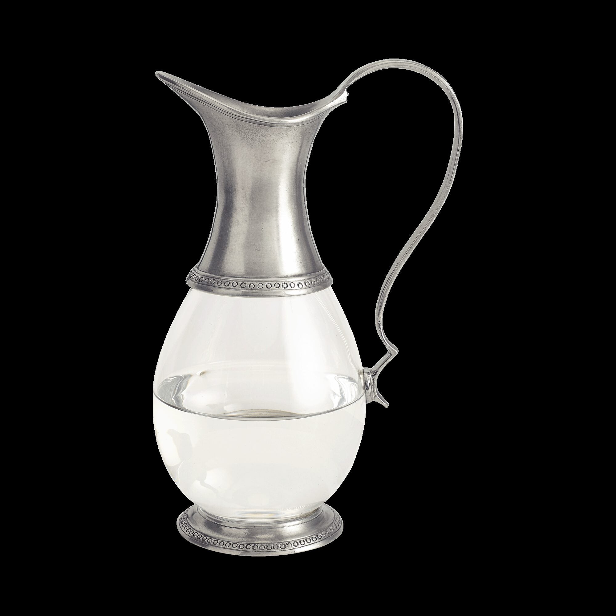 Match Pewter Glass Pitcher with Handle