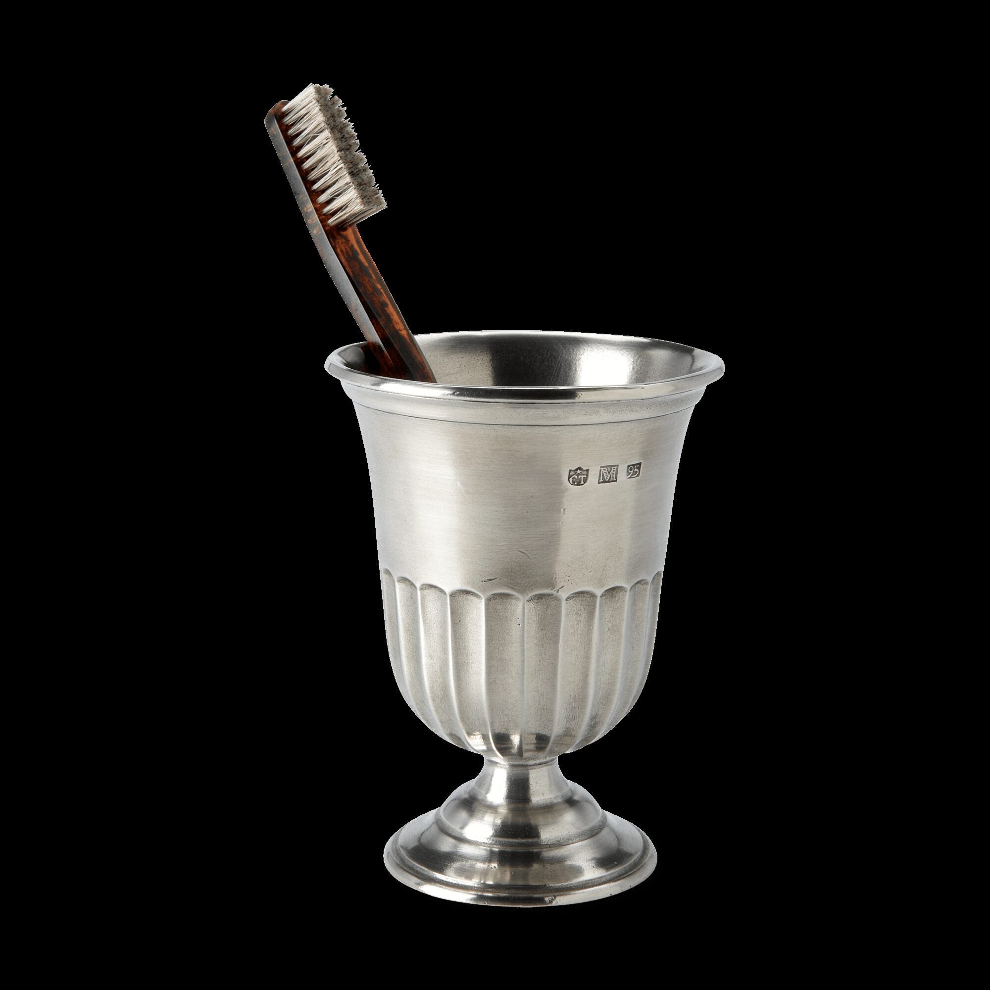 Match Pewter Impero Toothbrush Cup Bathroom Accessorie