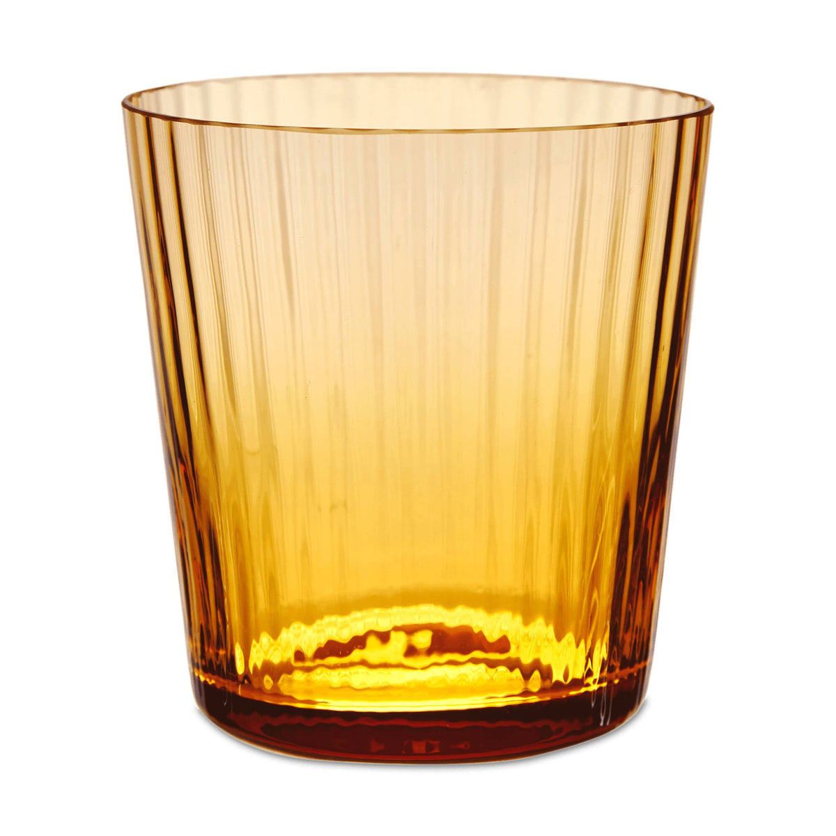 Match Pewter Lando Double Old Fashioned Glass — Amber, Pleat