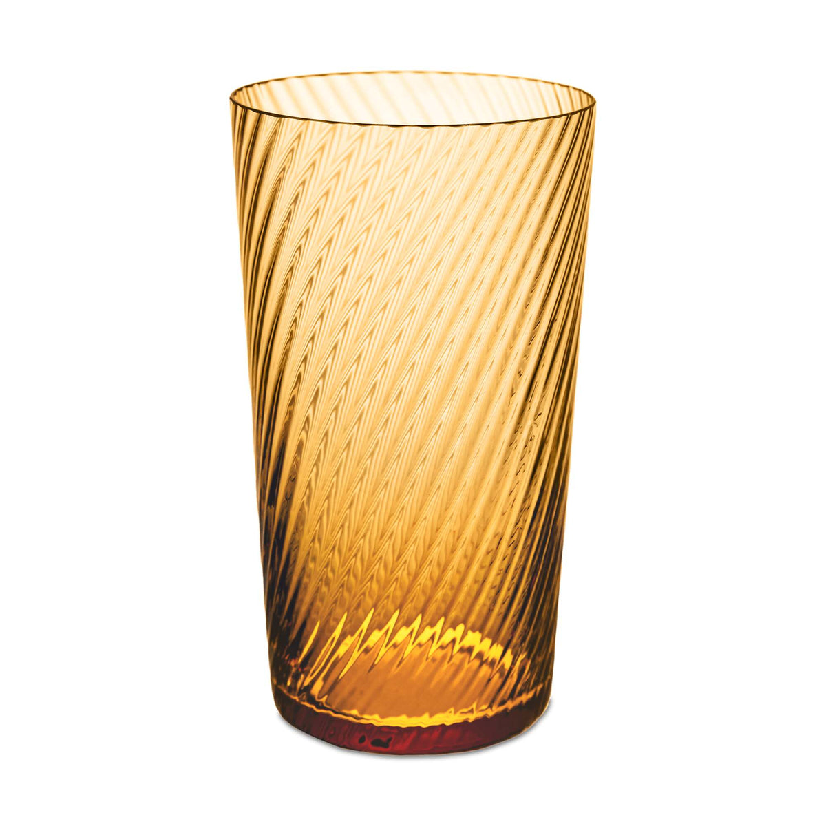 Match Pewter Lando Highball Glass β Amber, Twist