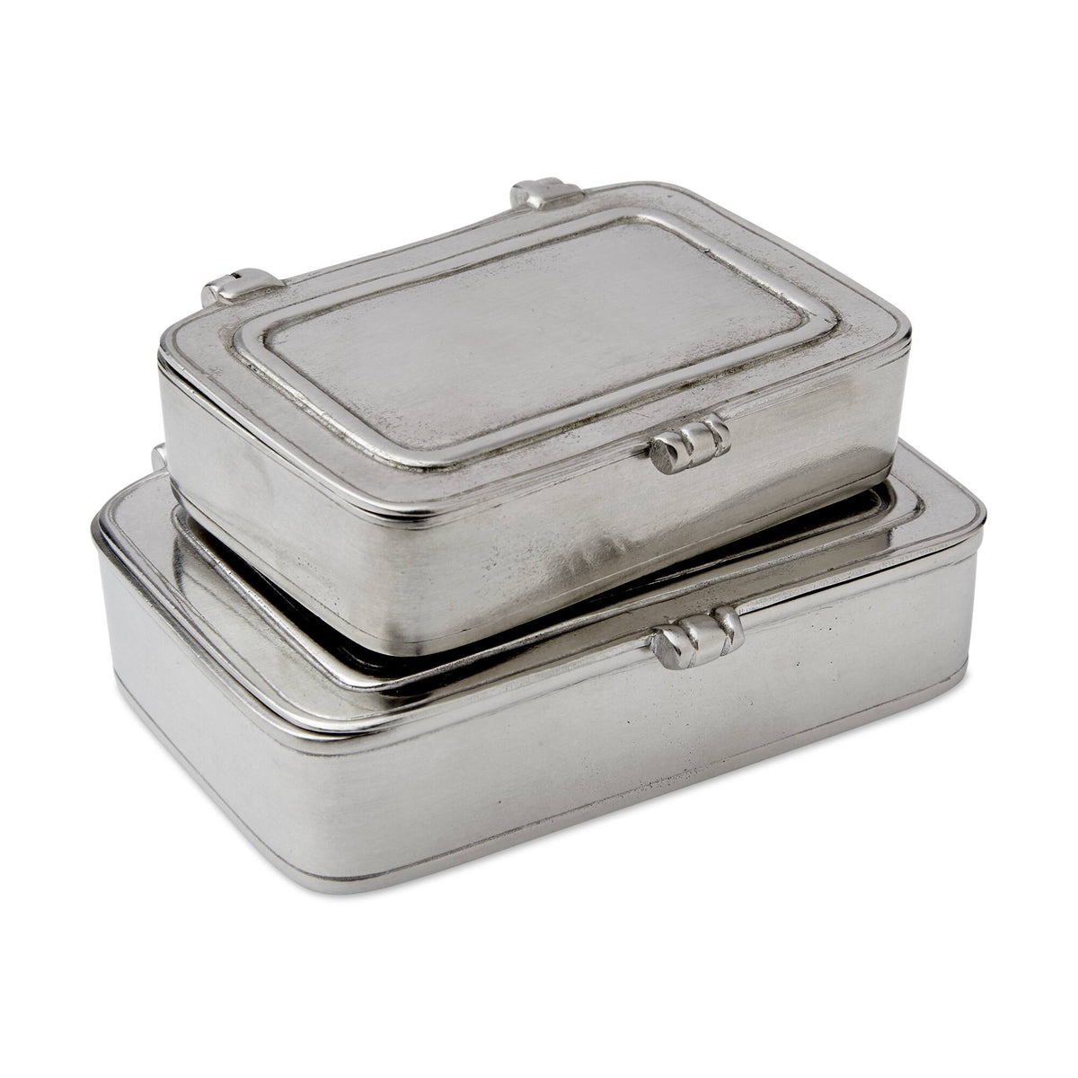 Match Pewter Lidded Box — Small, No Leather Insert