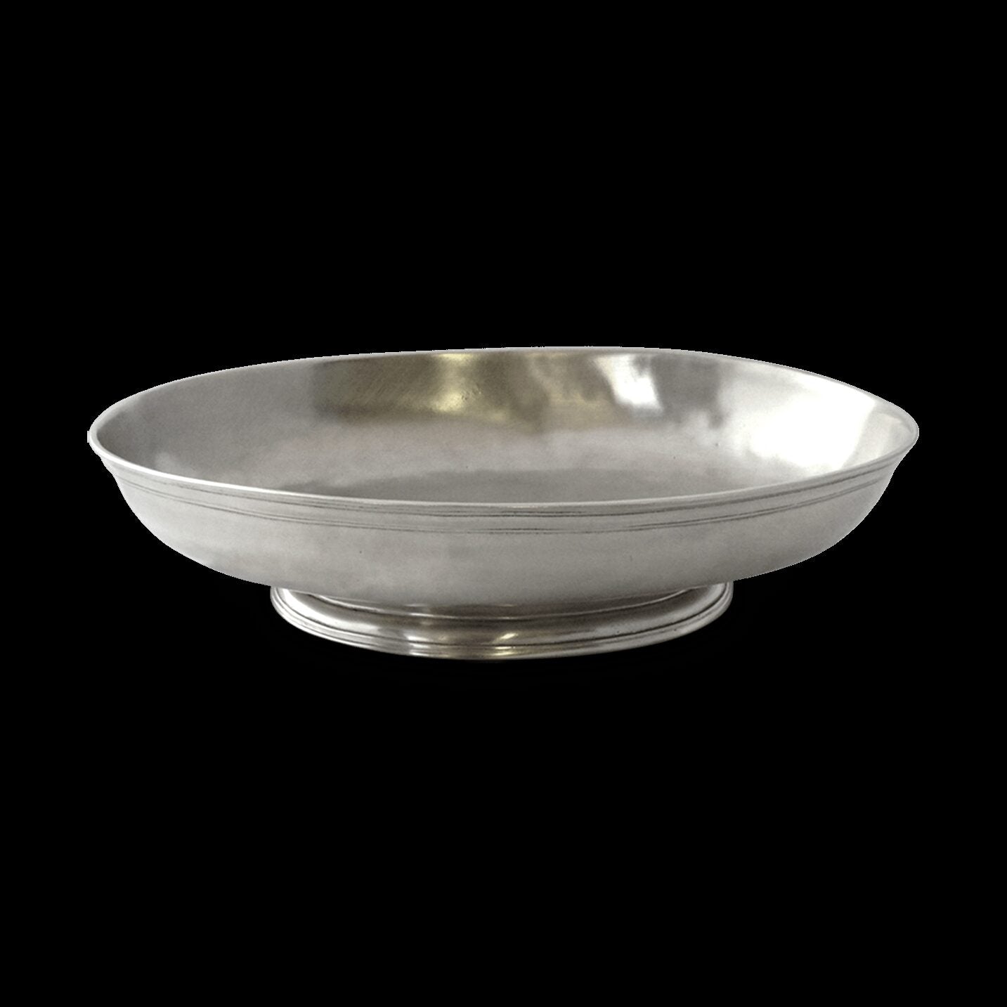 Match Pewter Low, Oval Footed Centerpiece Centerpiece Serving Bowl