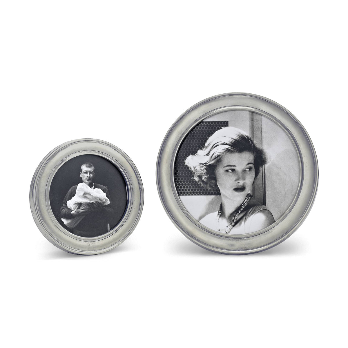 Match Pewter Lugano Round Frame, alternate view