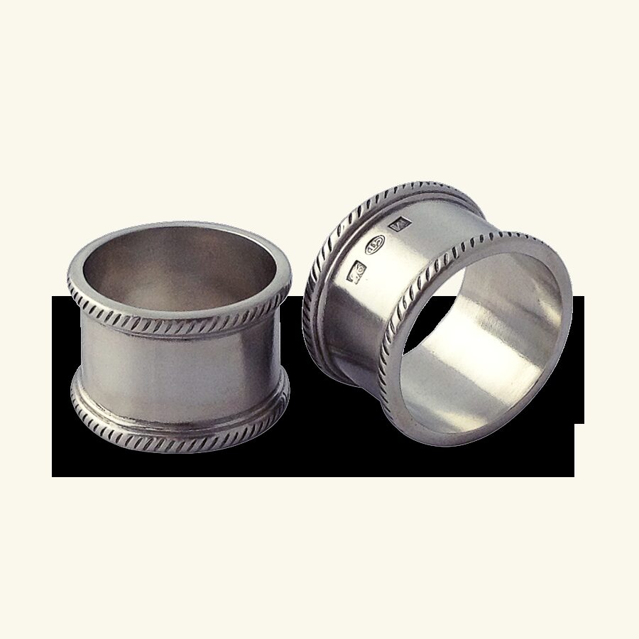 Match Pewter Luisa Round Napkin Ring, Pair