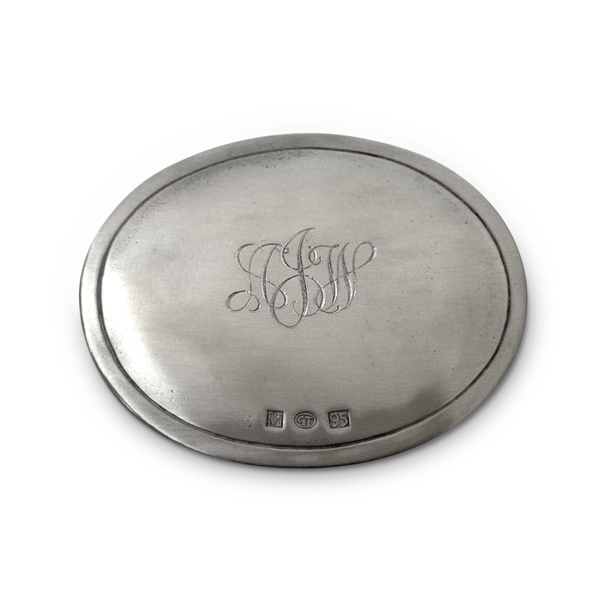 Match Pewter Oval Dresser Box, alternate view