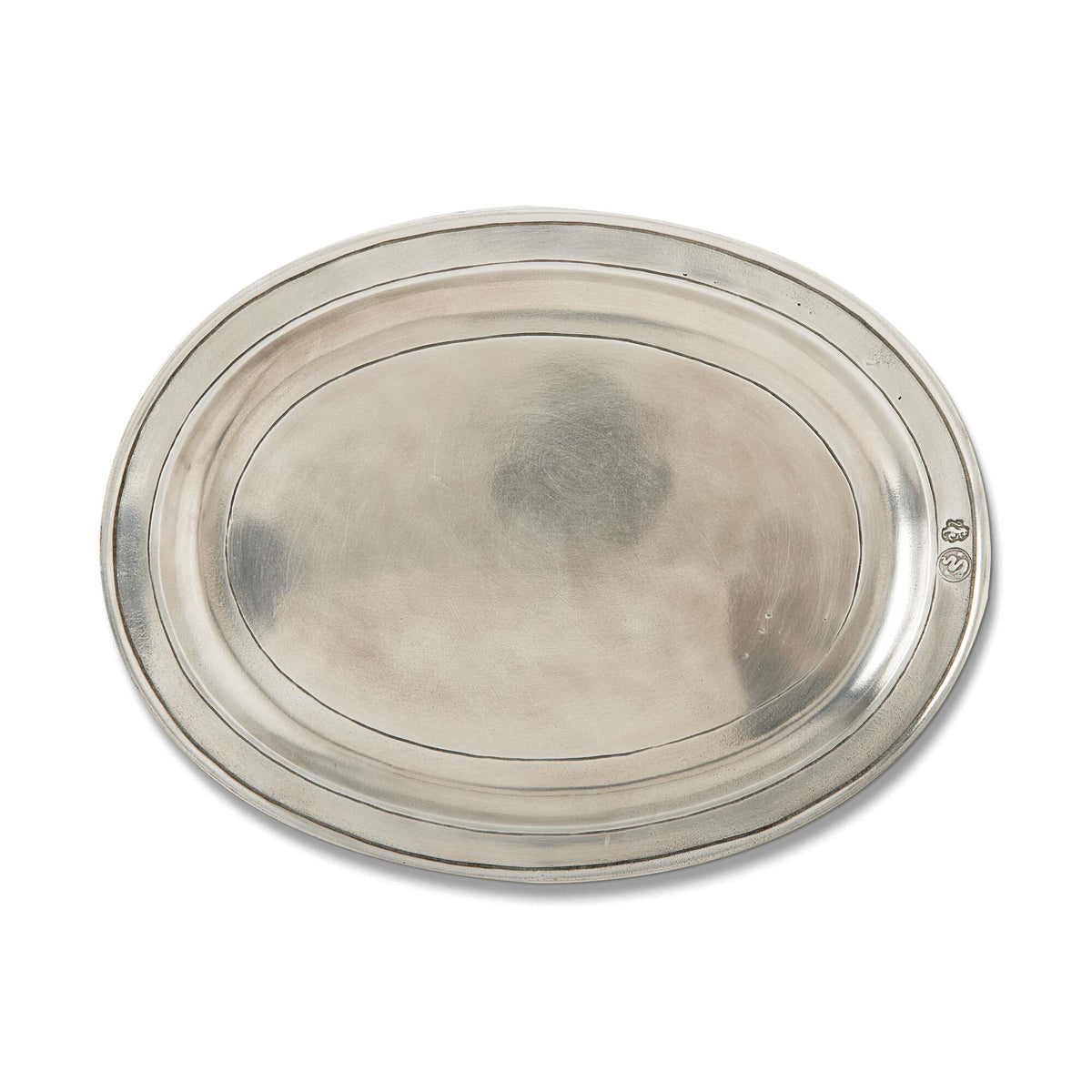 Match Pewter Oval Incised Tray, alternate view