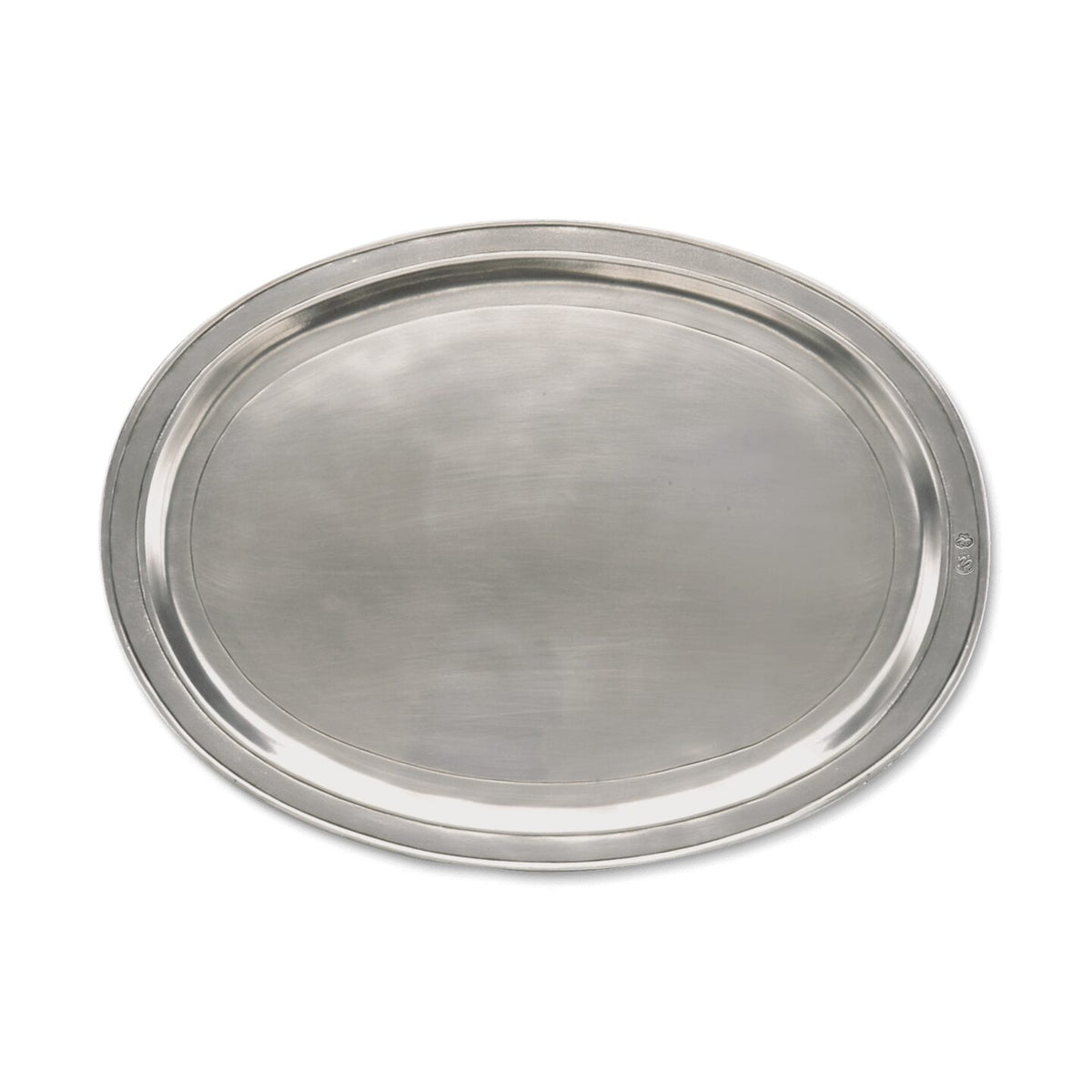 Match Pewter Oval Incised Tray, alternate view