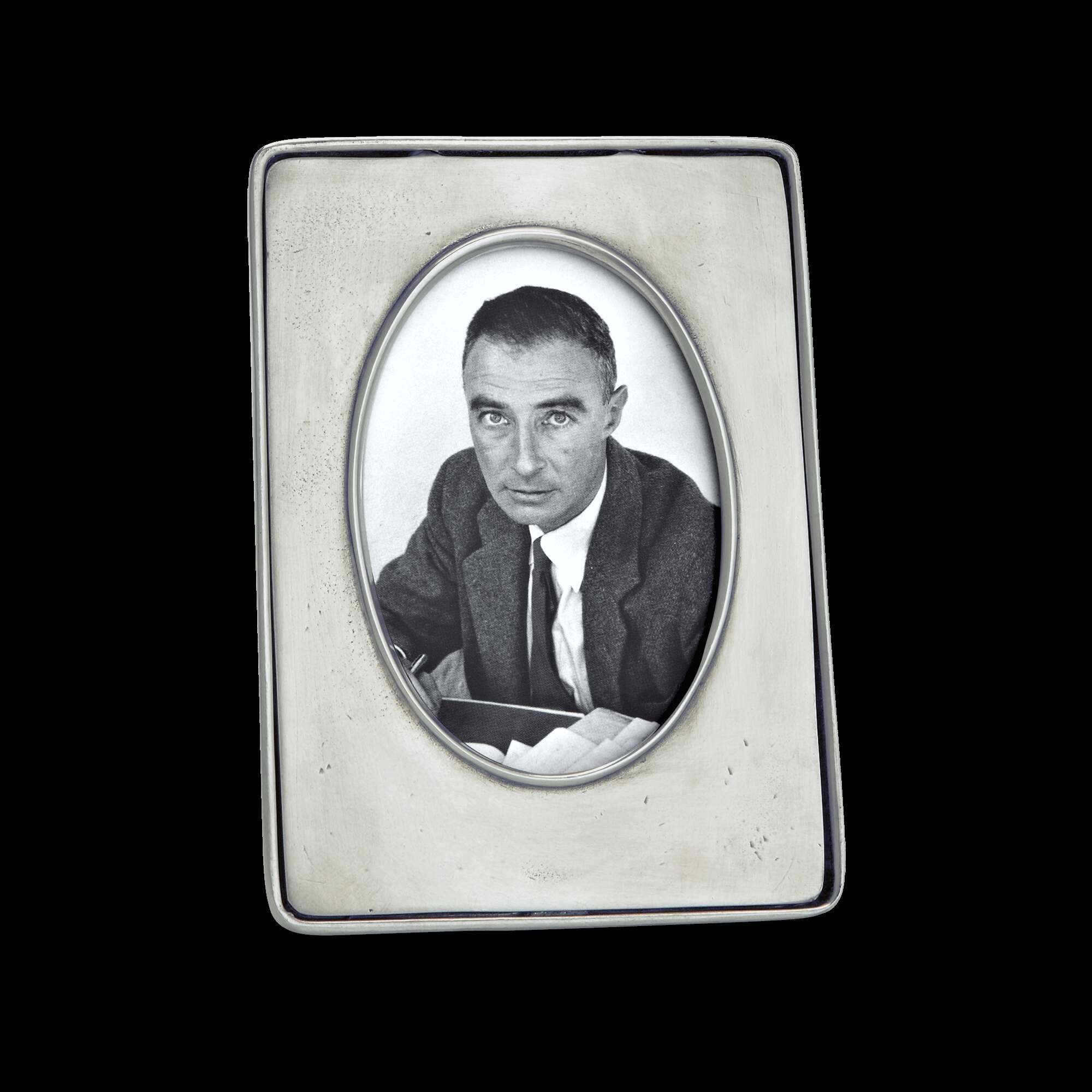 Match Pewter Piemonte Peltro Oval Frame β Small