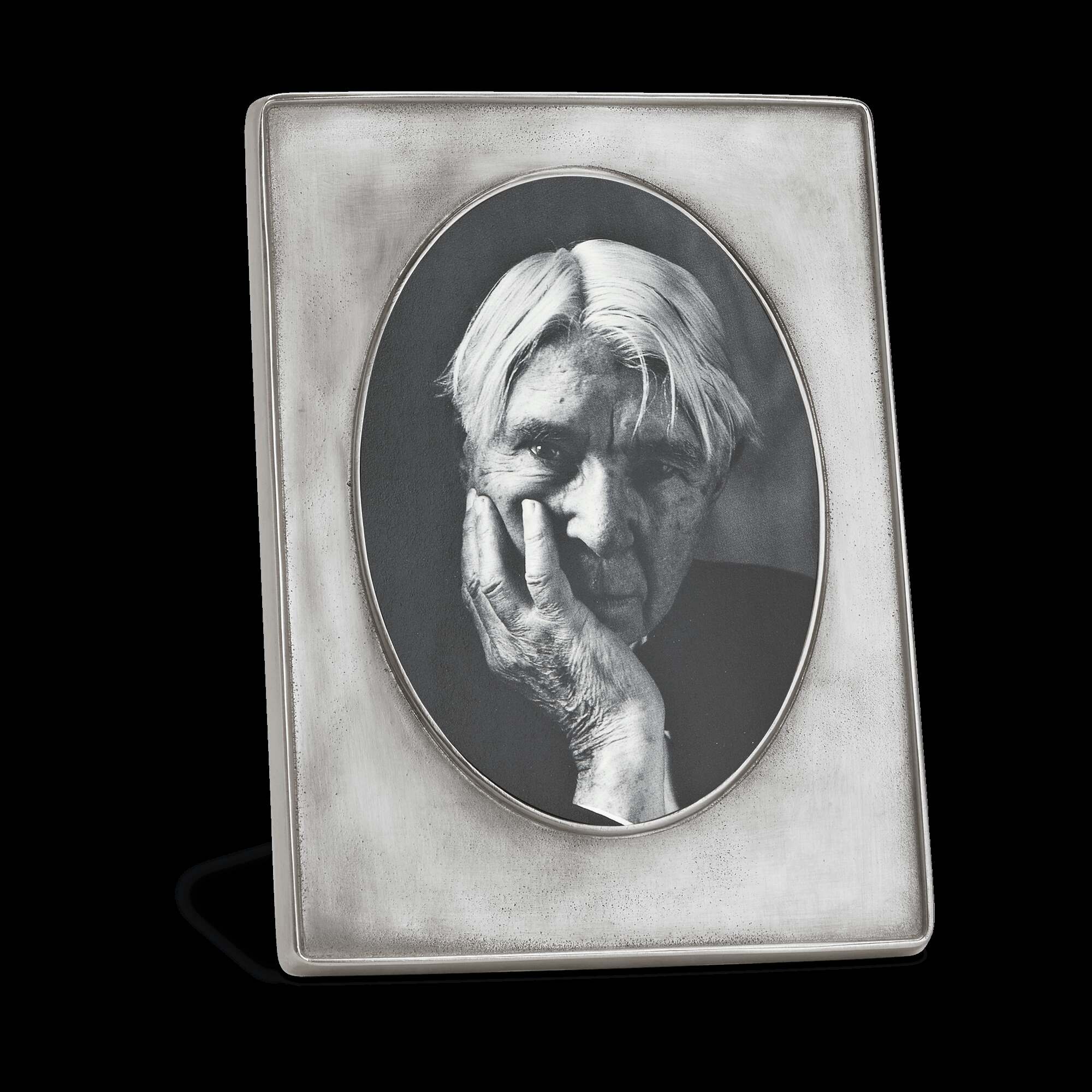 Match Pewter Piemonte Velluto Oval Frame β Large