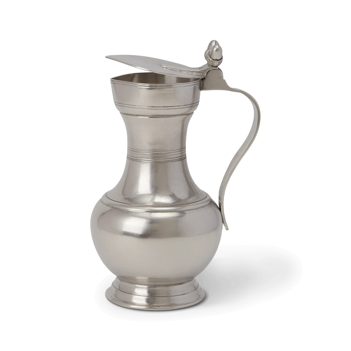 Match Pewter Pitcher with Acorn Lid, alternate view