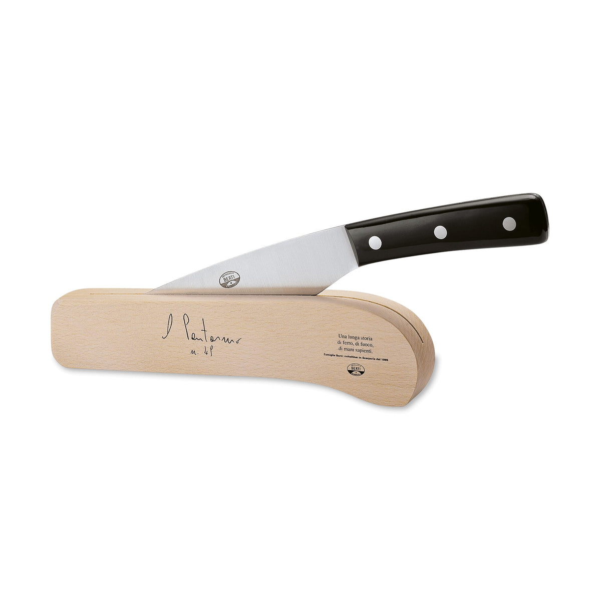 Match Pewter Pontormo Knife with Wood Block Flatware Knive, alternate view