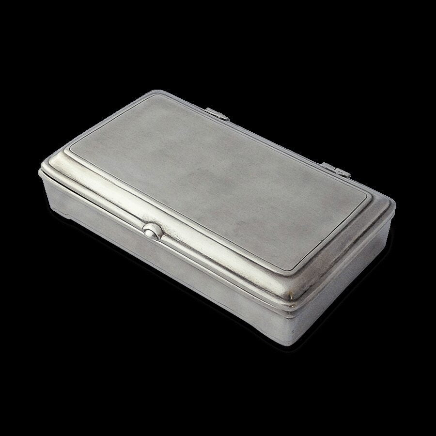 Match Pewter Rectangle Lidded Box with Leather