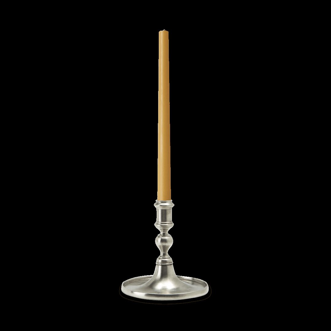 Match Pewter Round Based Candlestick Candlestick Holder