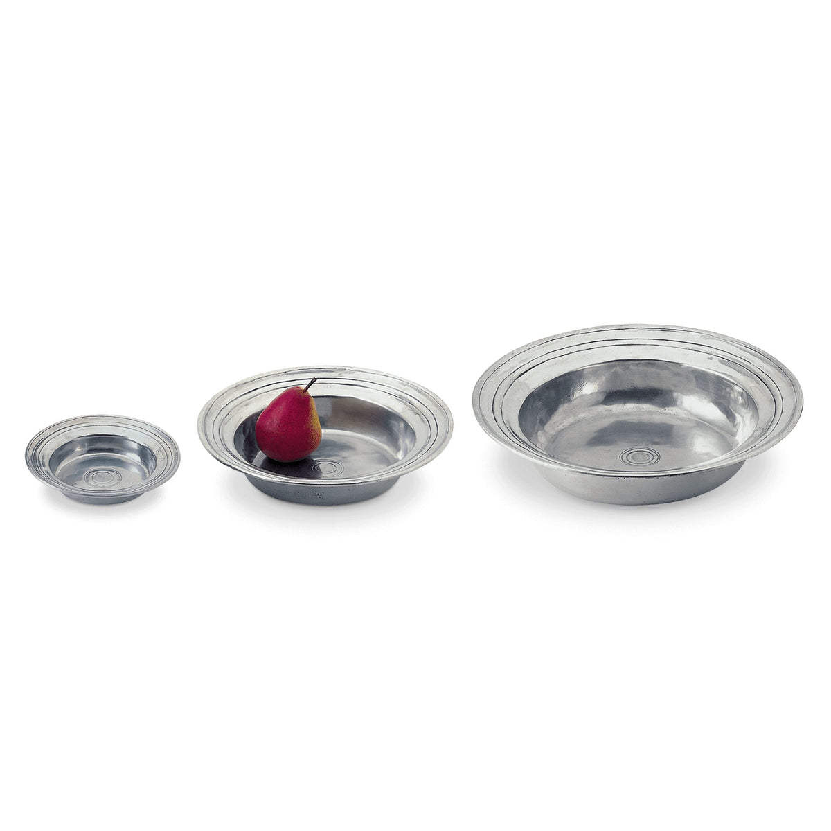 Match Pewter Round Incised Bowl, alternate view