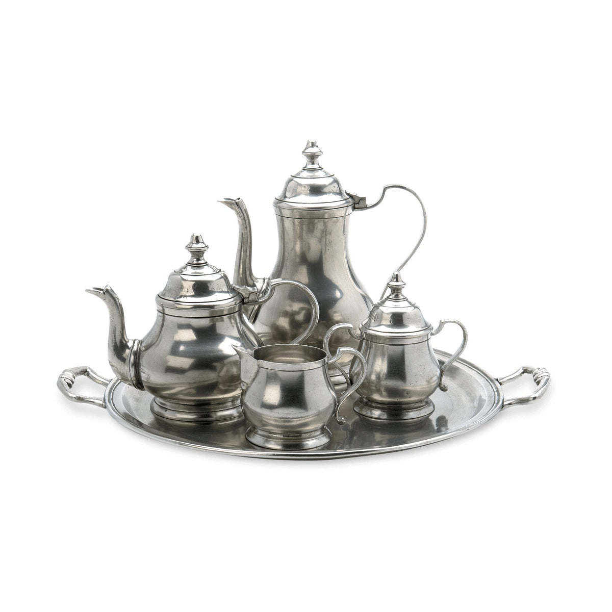 Match Pewter Round Tray with Handles – Default Title, alternate view