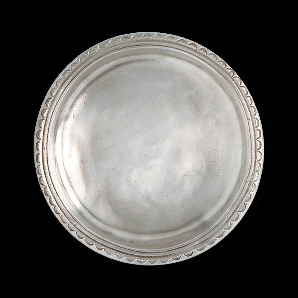 Match Pewter Scallop Rimmed Bottle Coaster