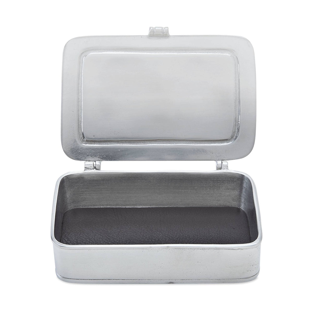 Match Pewter “XOXO” Box — Small, Black Leather Insert