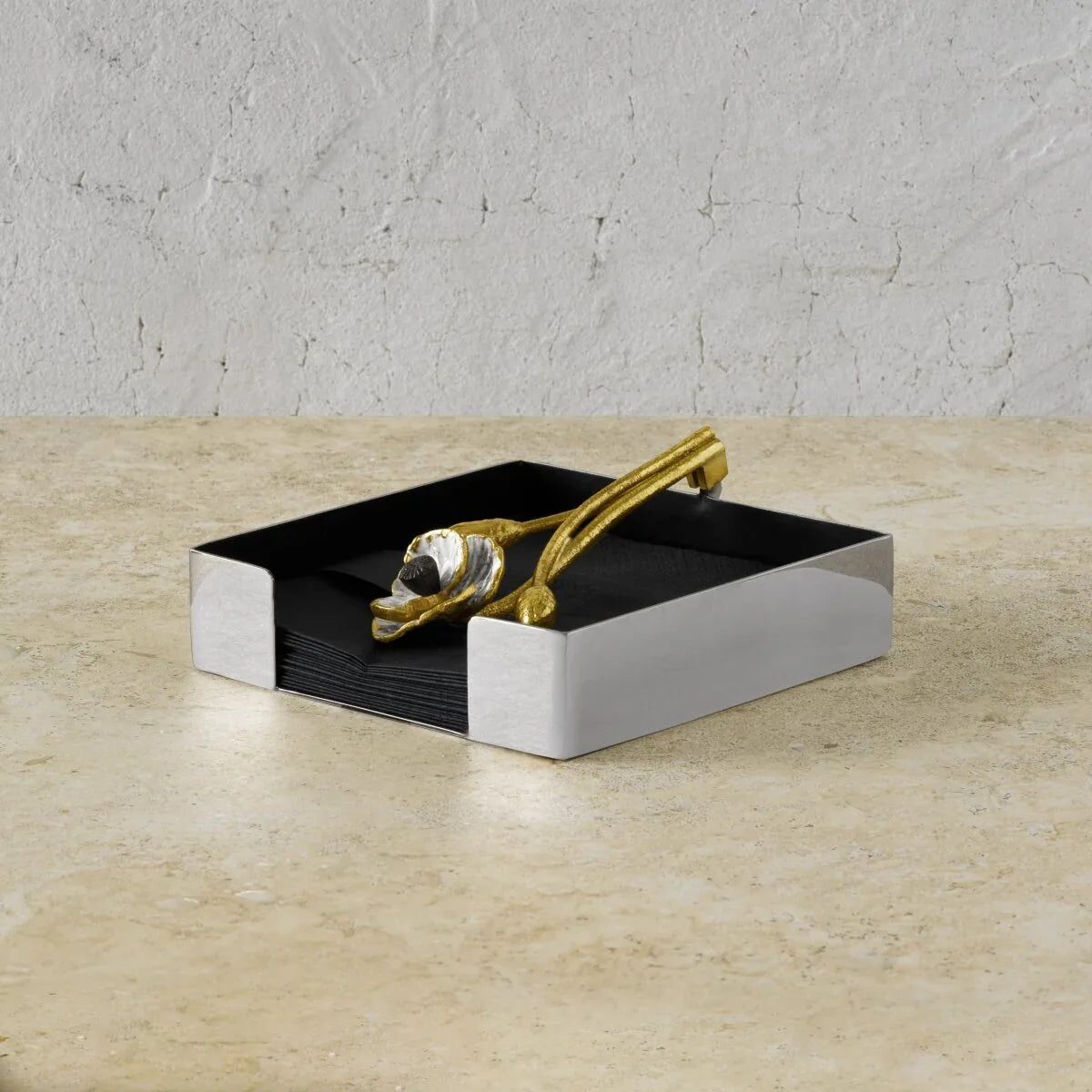 Michael Aram Anemone Cocktail Napkin Holder Commercial Paper Napkin Dispenser, alternate view