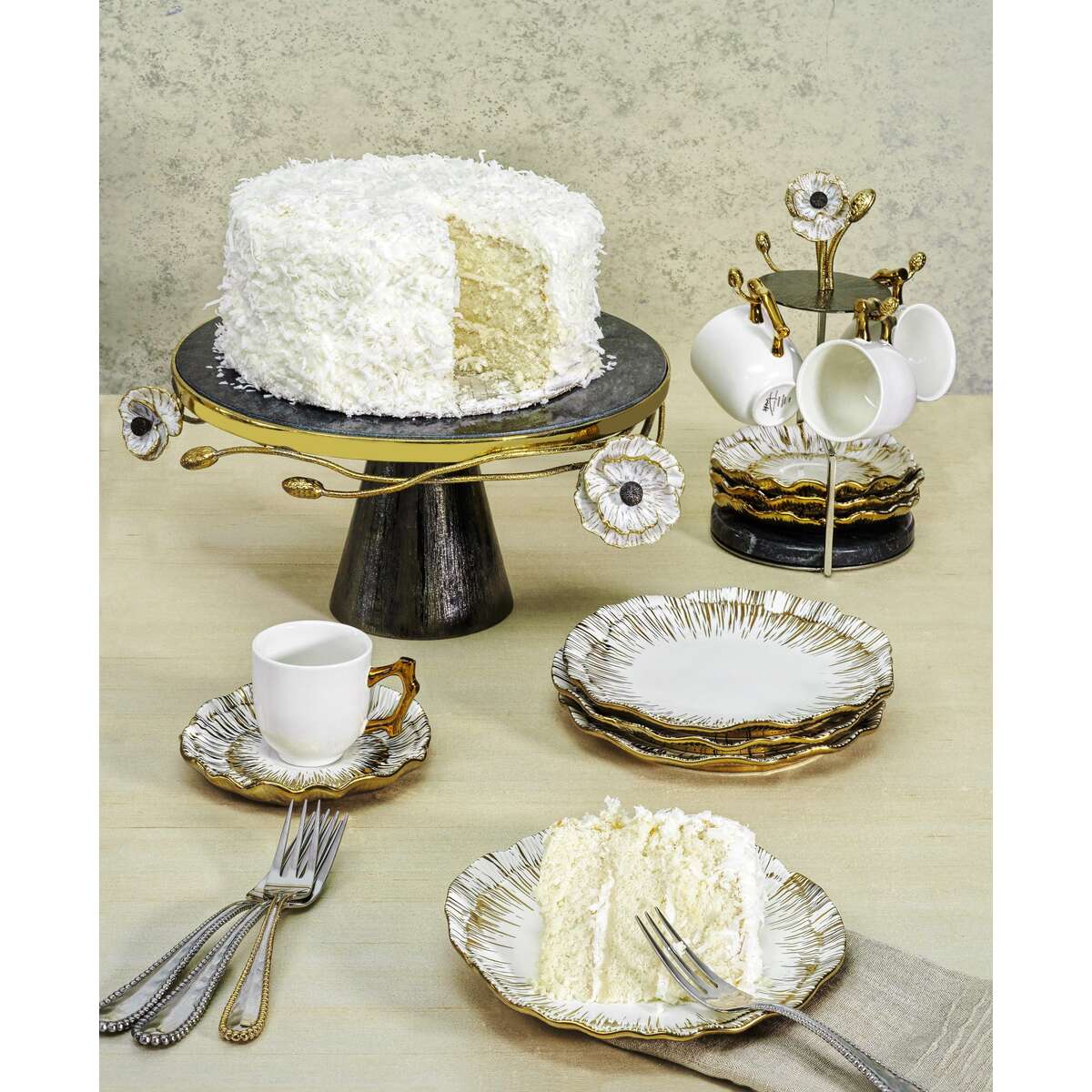 Michael Aram Anemone Tidbit Plate Set, alternate view