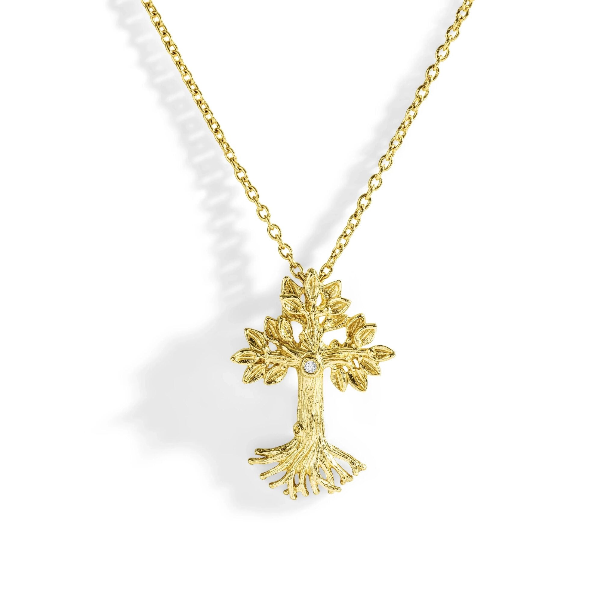 Michael Aram Armenian Tree of Life 33mm Cross Pendant Necklace with Diamonds