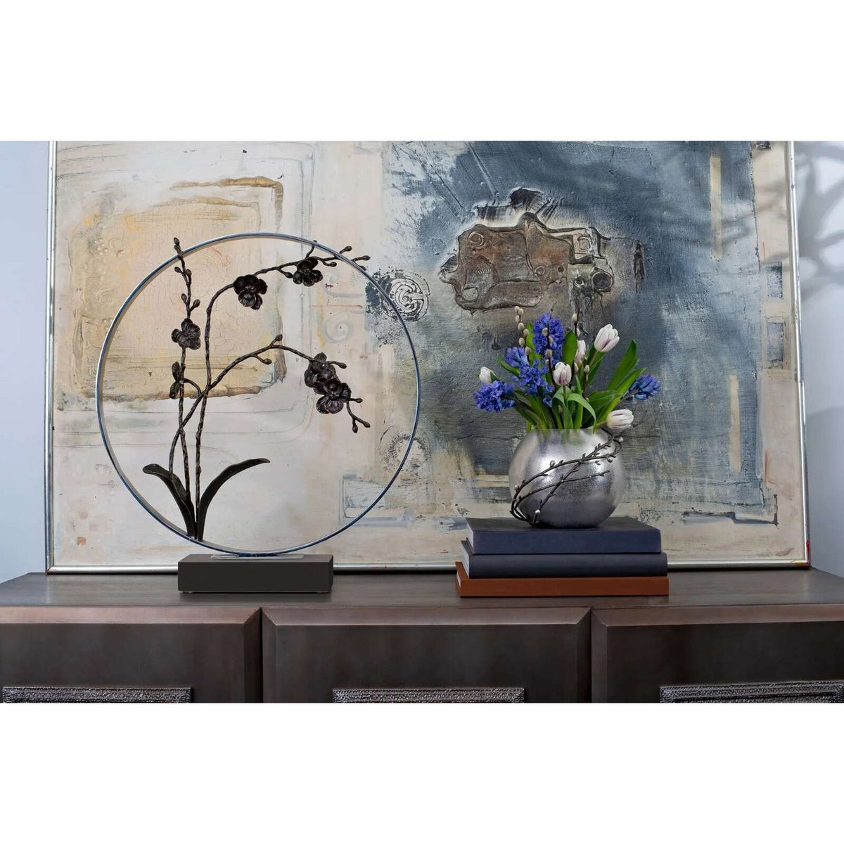 Michael Aram Black Orchid 22" Moon Gate Sculpture, alternate view