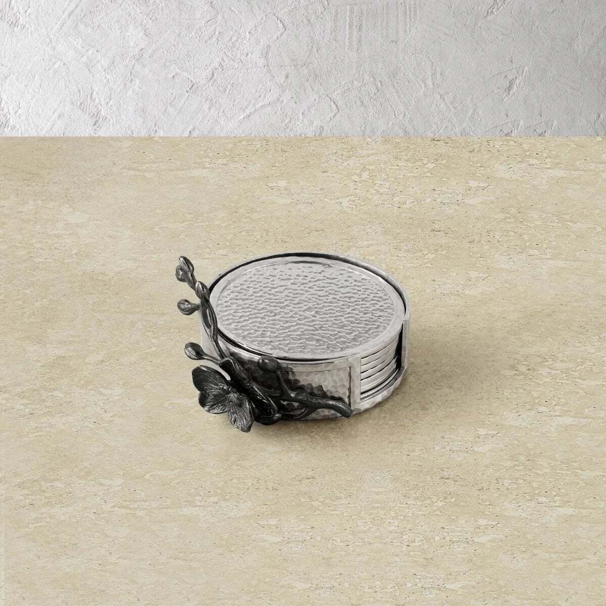 Michael Aram Black Orchid Drink Coaster Set, alternate view