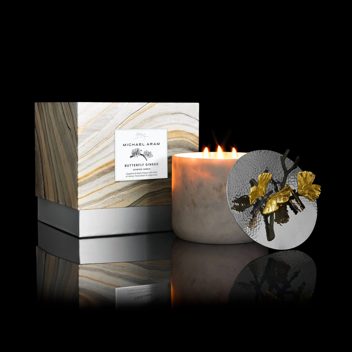 Michael Aram Black Orchid Marble Candle, alternate view