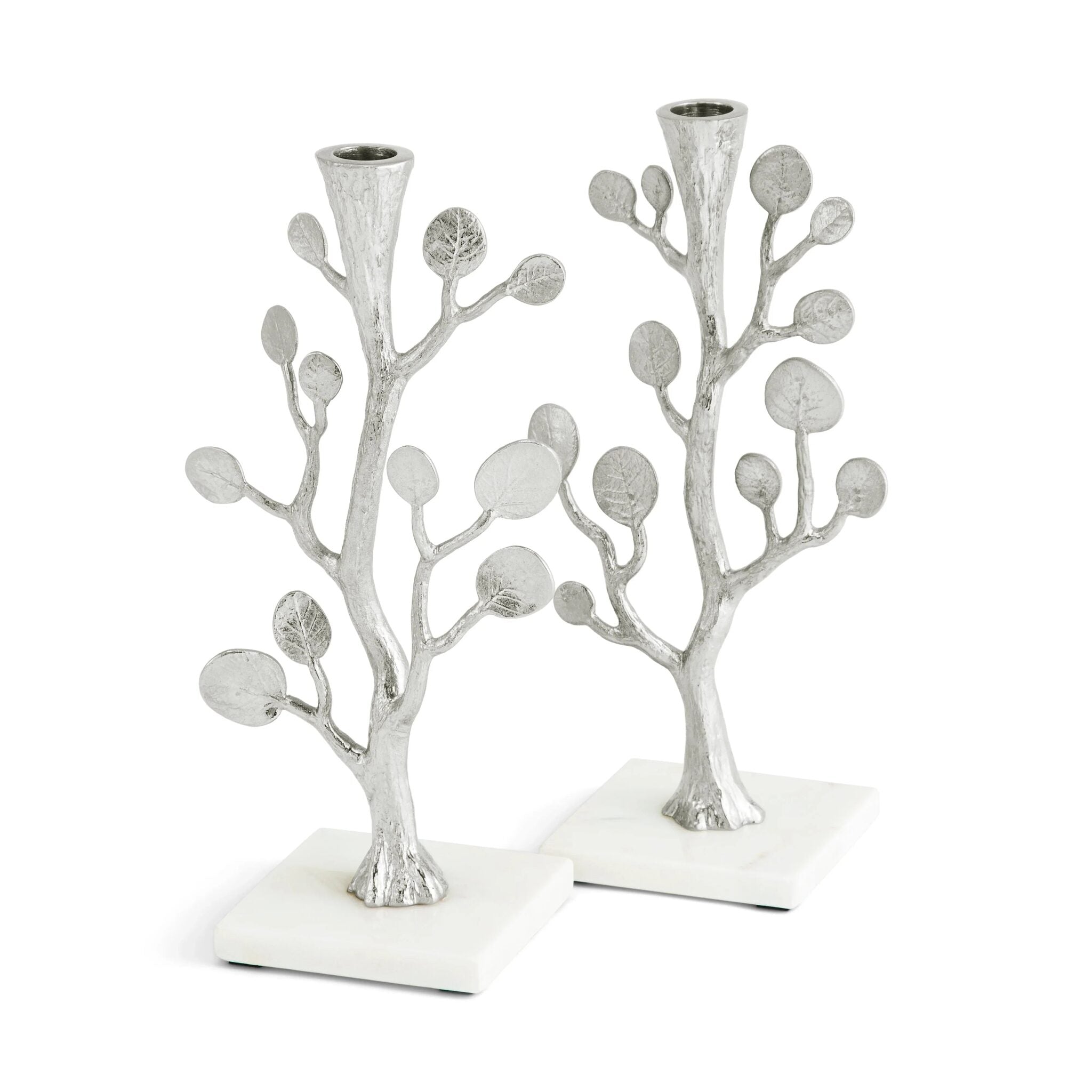 Michael Aram Botanical Leaf Candleholders β Silver