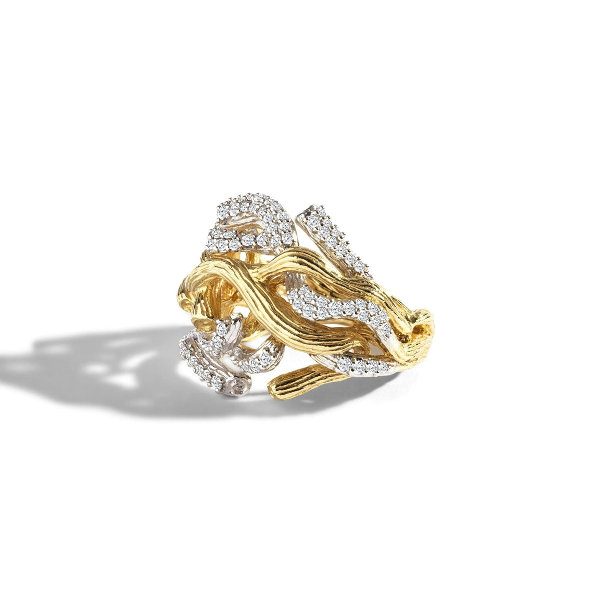 Michael Aram Branch Coral Ring with Diamonds - Gold, alternate view