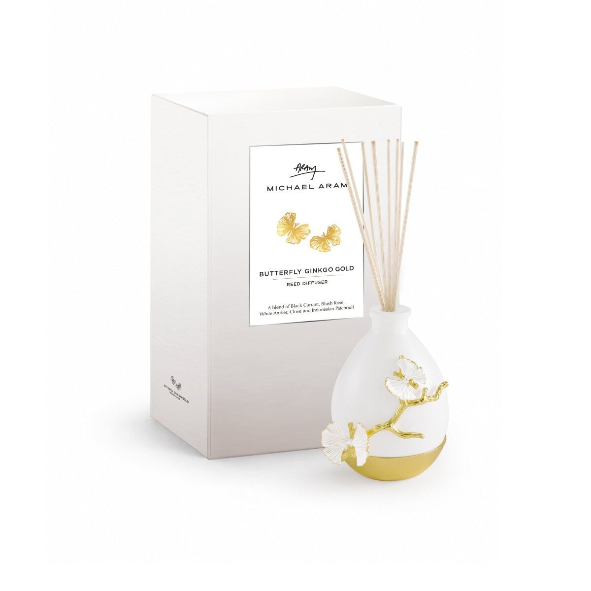 Michael Aram Butterfly Gingko Gold Scented Reed Diffuser Scented Candle, alternate view
